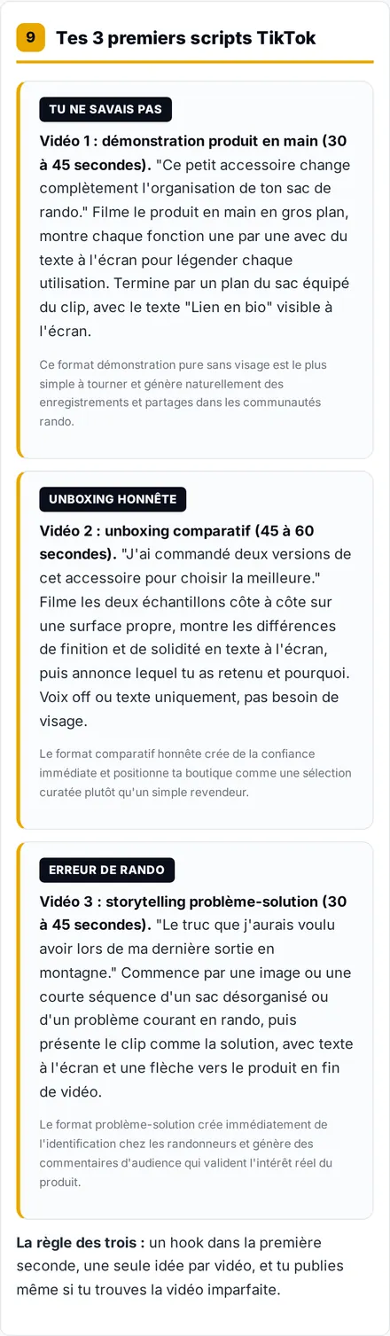 Aperçu réel : tes 3 premiers scripts TikTok prêts à tourner